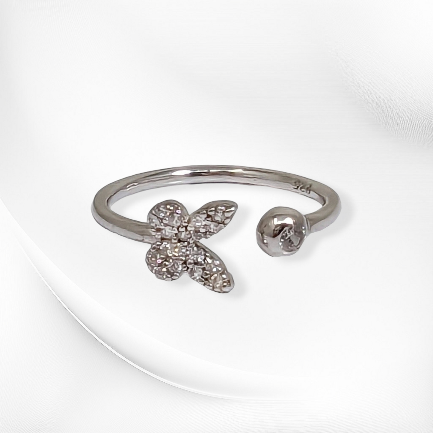 925 Sterling Silver Women's Ring with Cubic Zirconia Crystals