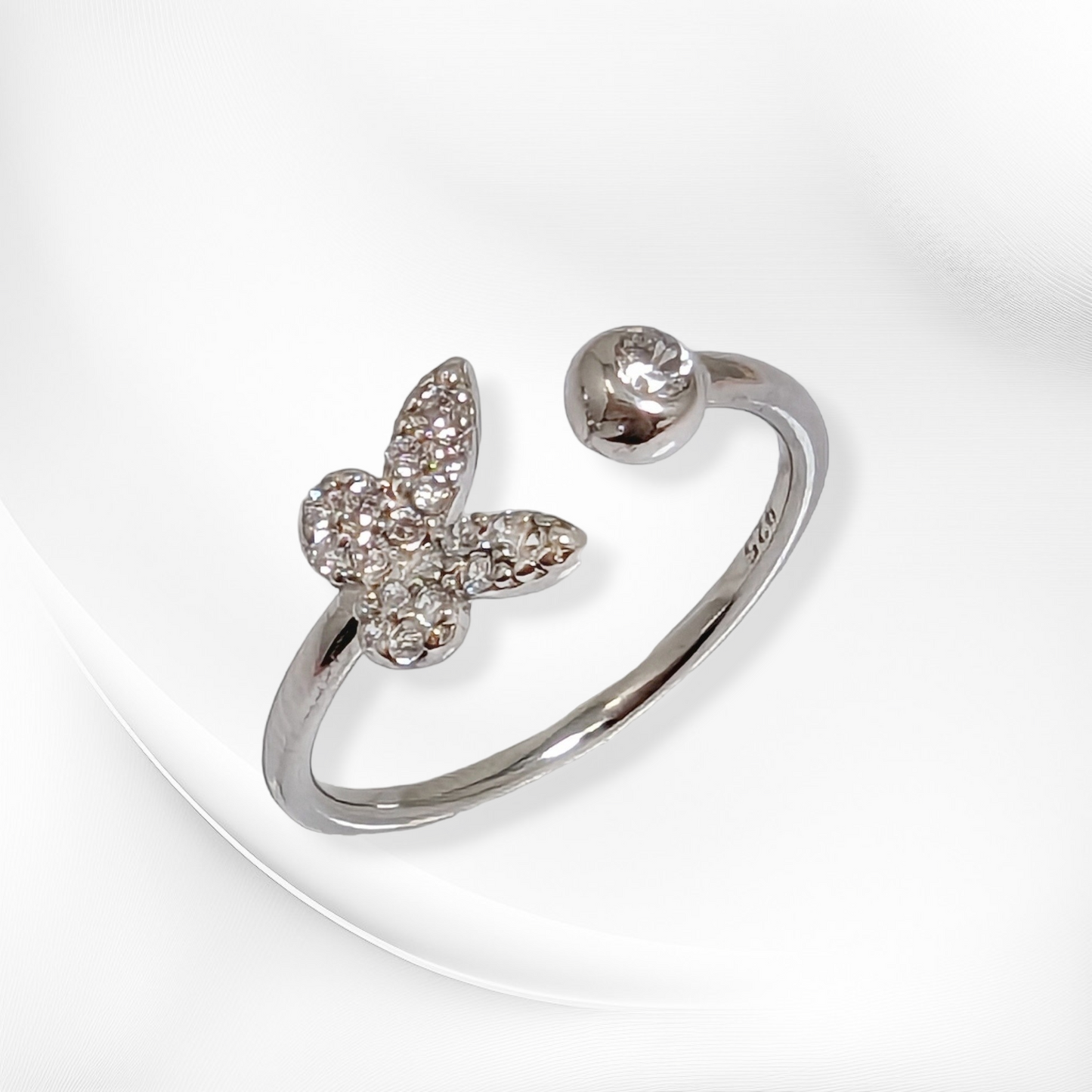 925 Sterling Silver Women's Ring with Cubic Zirconia Crystals