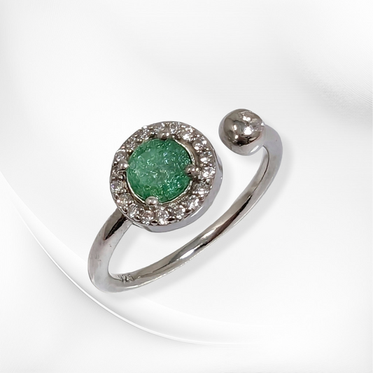 925 Sterling Silver Women's Ring with Cubic Zirconia Crystals