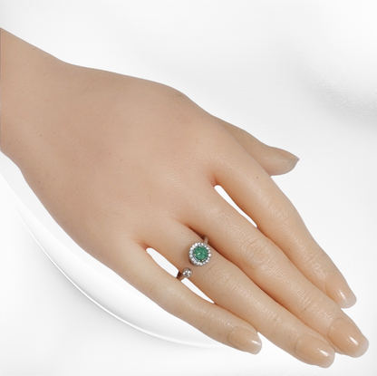 925 Sterling Silver Women's Ring with Cubic Zirconia Crystals