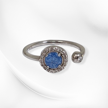 925 Sterling Silver Women's Ring with Cubic Zirconia Crystals