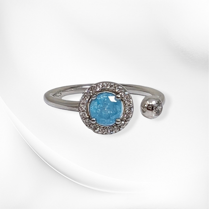 925 Sterling Silver Women's Ring with Cubic Zirconia Crystals