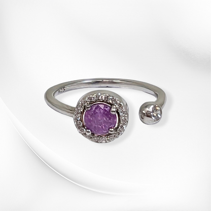 925 Sterling Silver Women's Ring with Cubic Zirconia Crystals