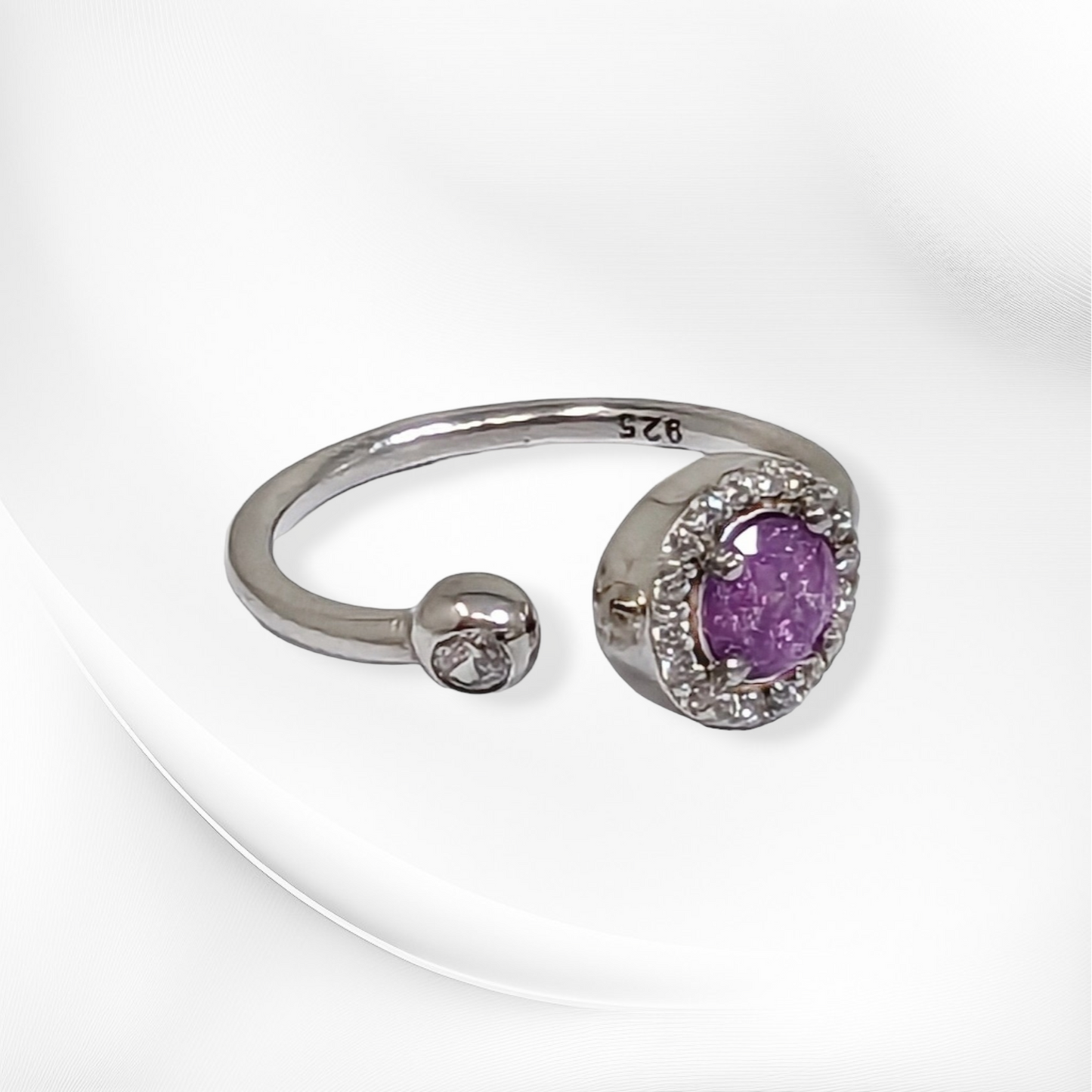 925 Sterling Silver Women's Ring with Cubic Zirconia Crystals