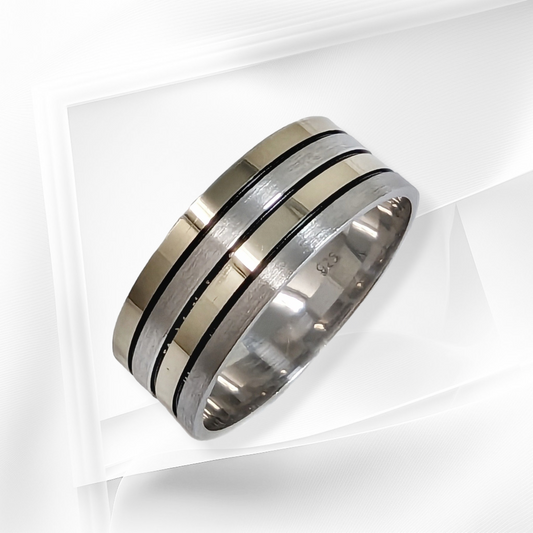 925 Sterling Silver Men's Band Ring *Wedding Band Ring