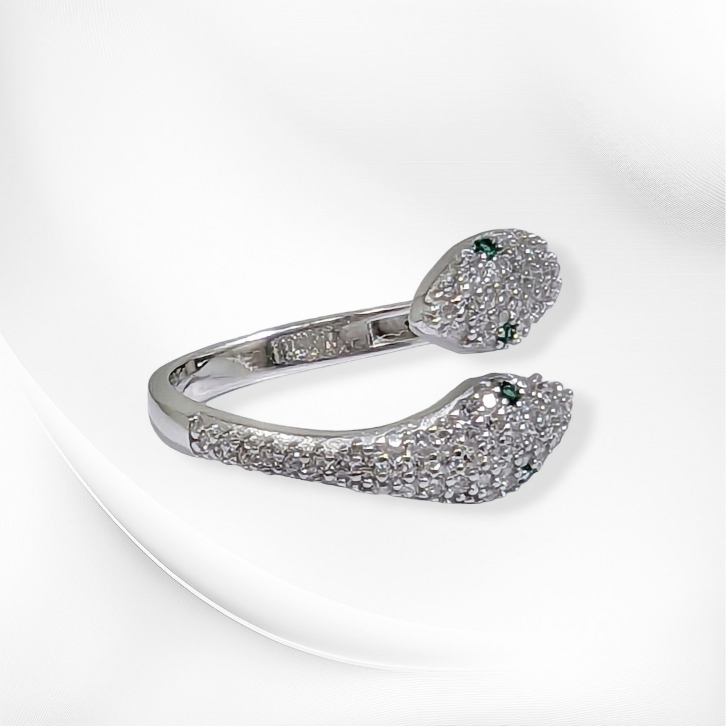 925 Sterling Silver Women's Ring with Cubic Zirconia Crystals