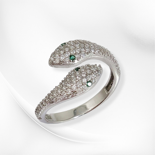 925 Sterling Silver Women's Ring with Cubic Zirconia Crystals