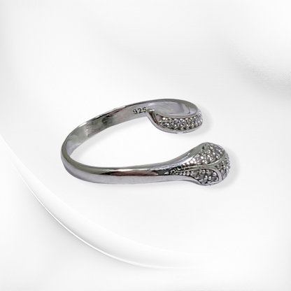925 Sterling Silver Women's Ring with Cubic Zirconia Crystals