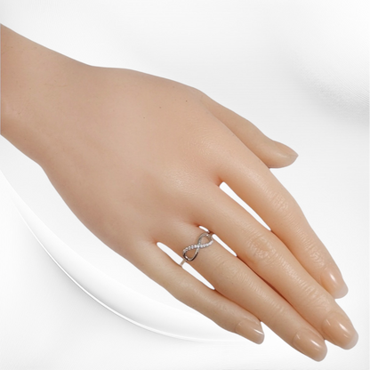 925 Sterling Silver Women's Ring with Cubic Zirconia Crystals *Infinity Silver Ring
