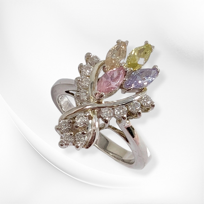 925 Sterling Silver Women's Ring with Cubic Zirconia Crystals