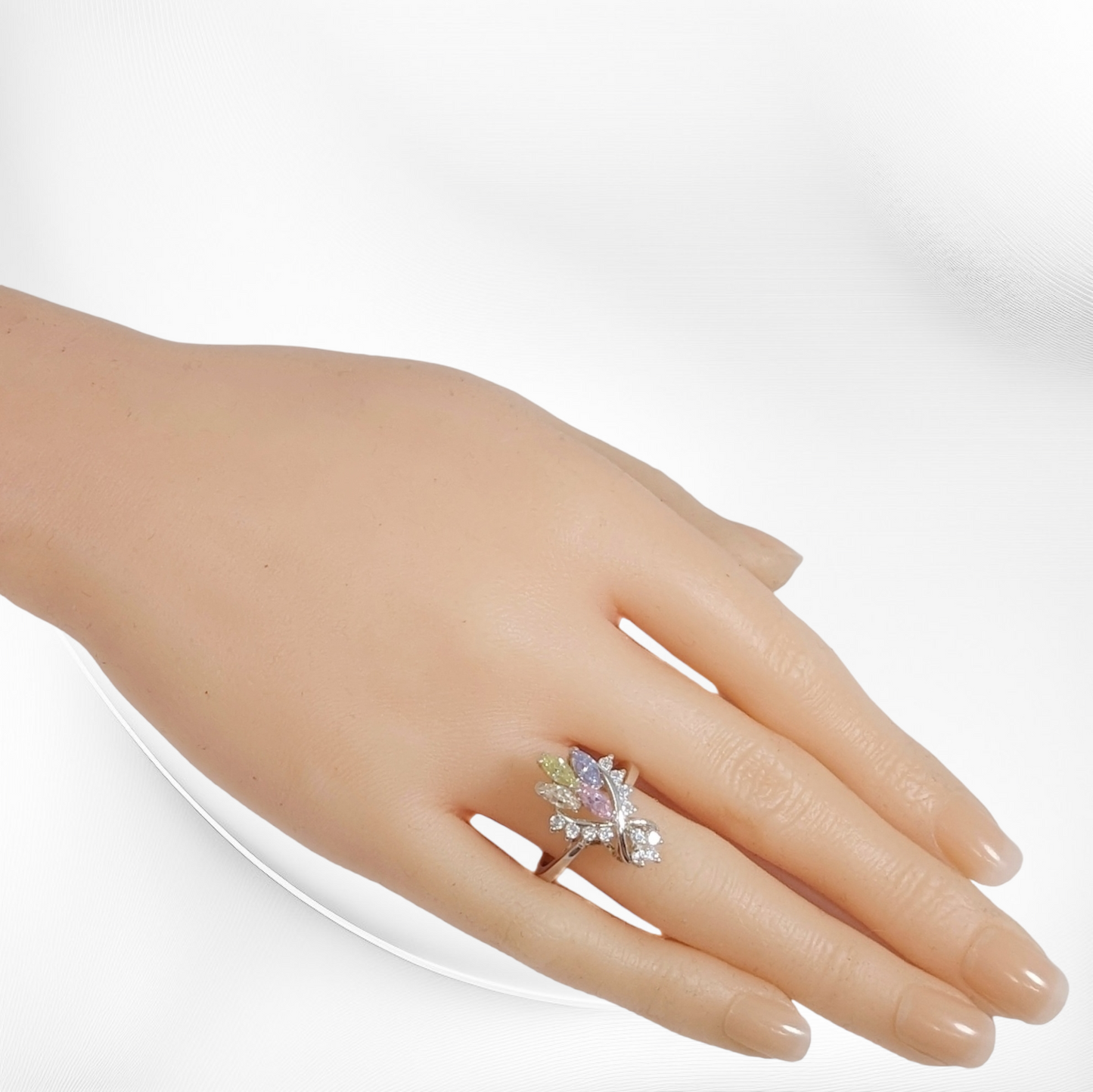 925 Sterling Silver Women's Ring with Cubic Zirconia Crystals