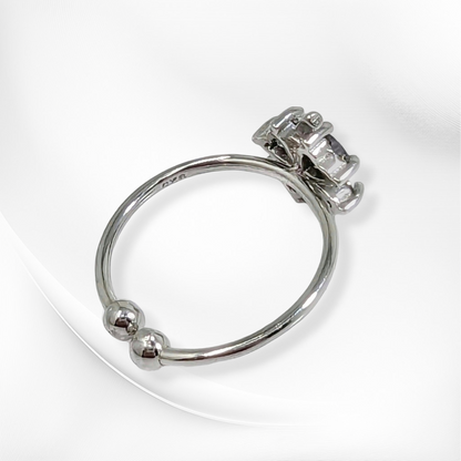 925 Sterling Silver Women's Ring with Mystic Topaz