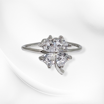 925 Sterling Silver Women's Ring with Cubic Zirconia Crystals