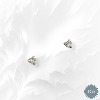 925 Sterling Silver Stud Earrings with Cubic Zirconia Crystals