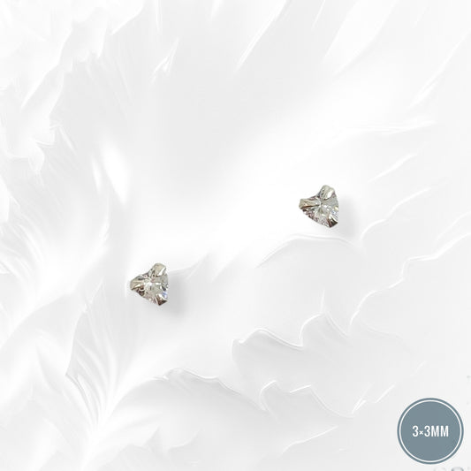 925 Sterling Silver Stud Earrings with Cubic Zirconia Crystals