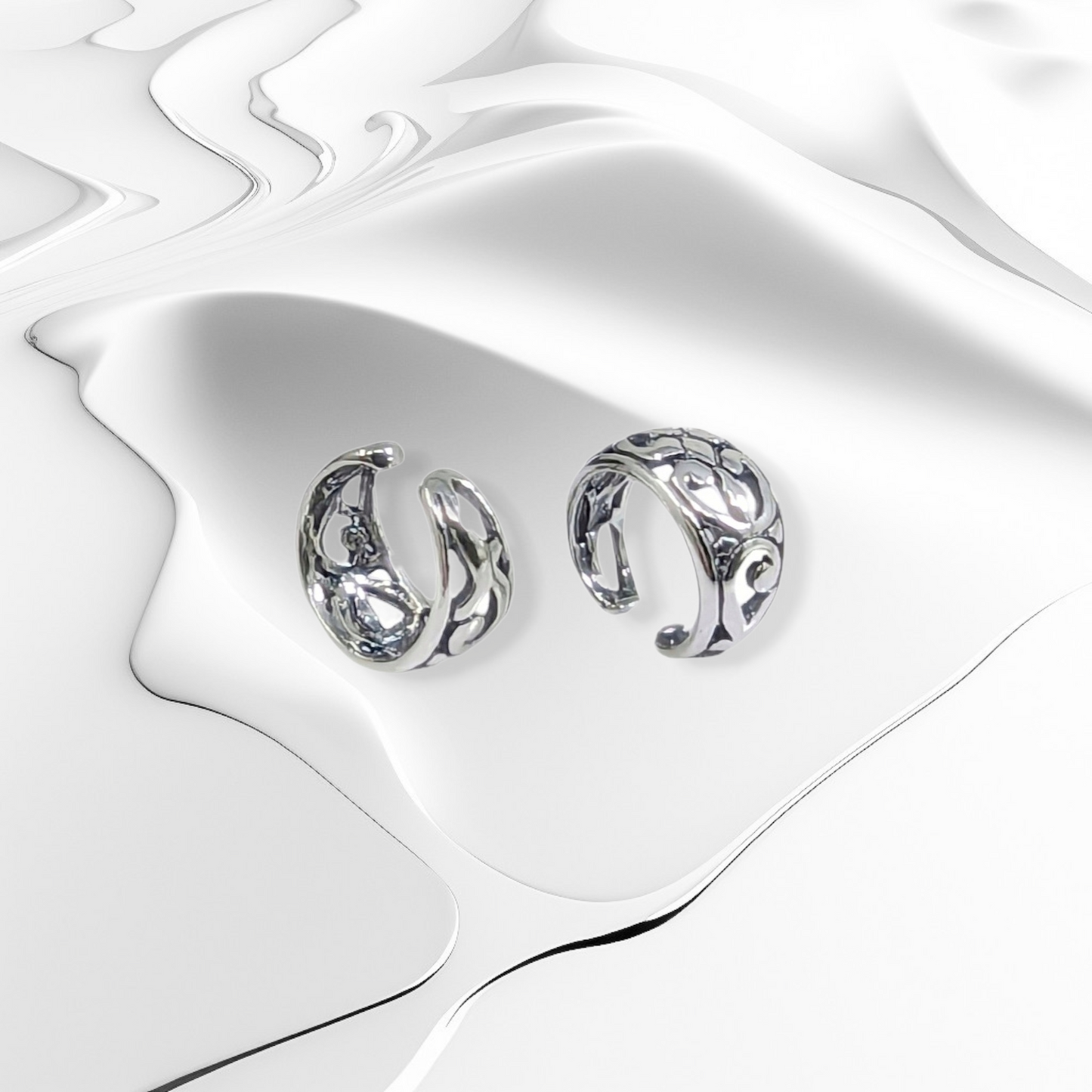 925 Sterling Silver Ear Cuffs Earrings
