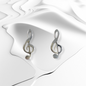 925 Sterling Silver Stud Earrings *Silver G Clef Stud Earrings