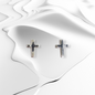 925 Sterling Silver Stud Earrings *Silver Cross Stud Earrings