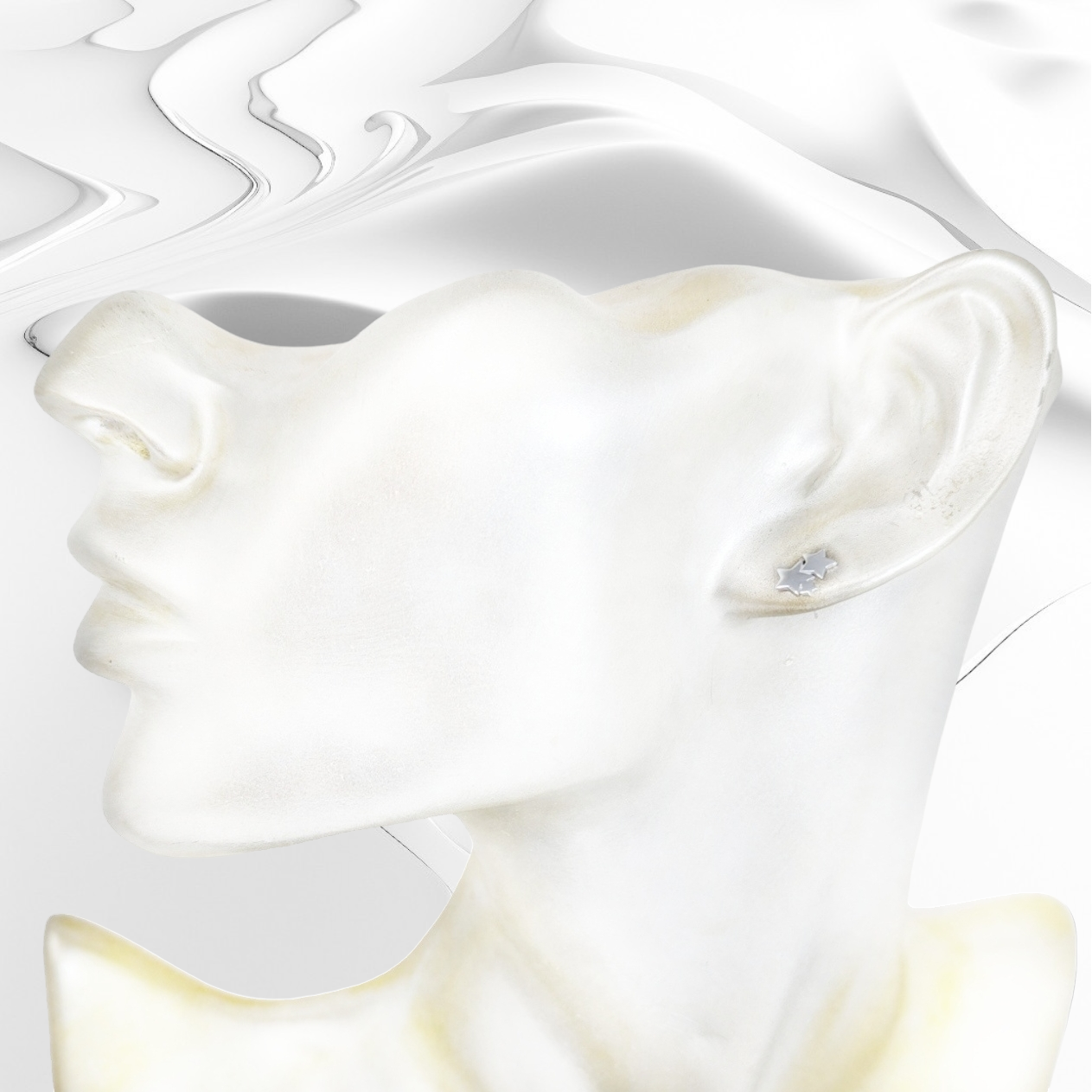 925 Sterling Silver Stud Earrings *Silver Moon & Star Earrings