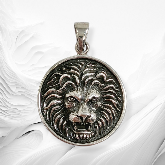 925 Sterling Silver Men's Pendant *Silver Lion Pendant