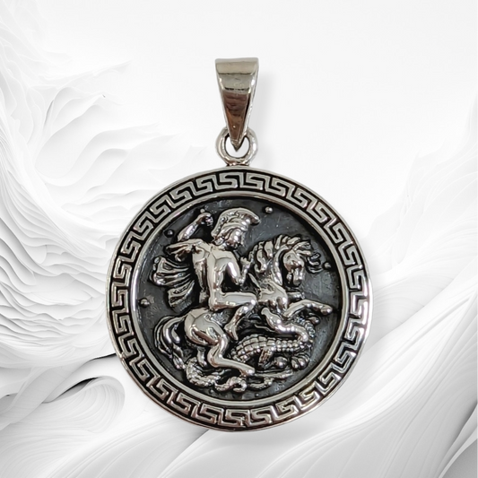 925 Sterling Silver Men's Pendant *Silver Gladiator Pendant