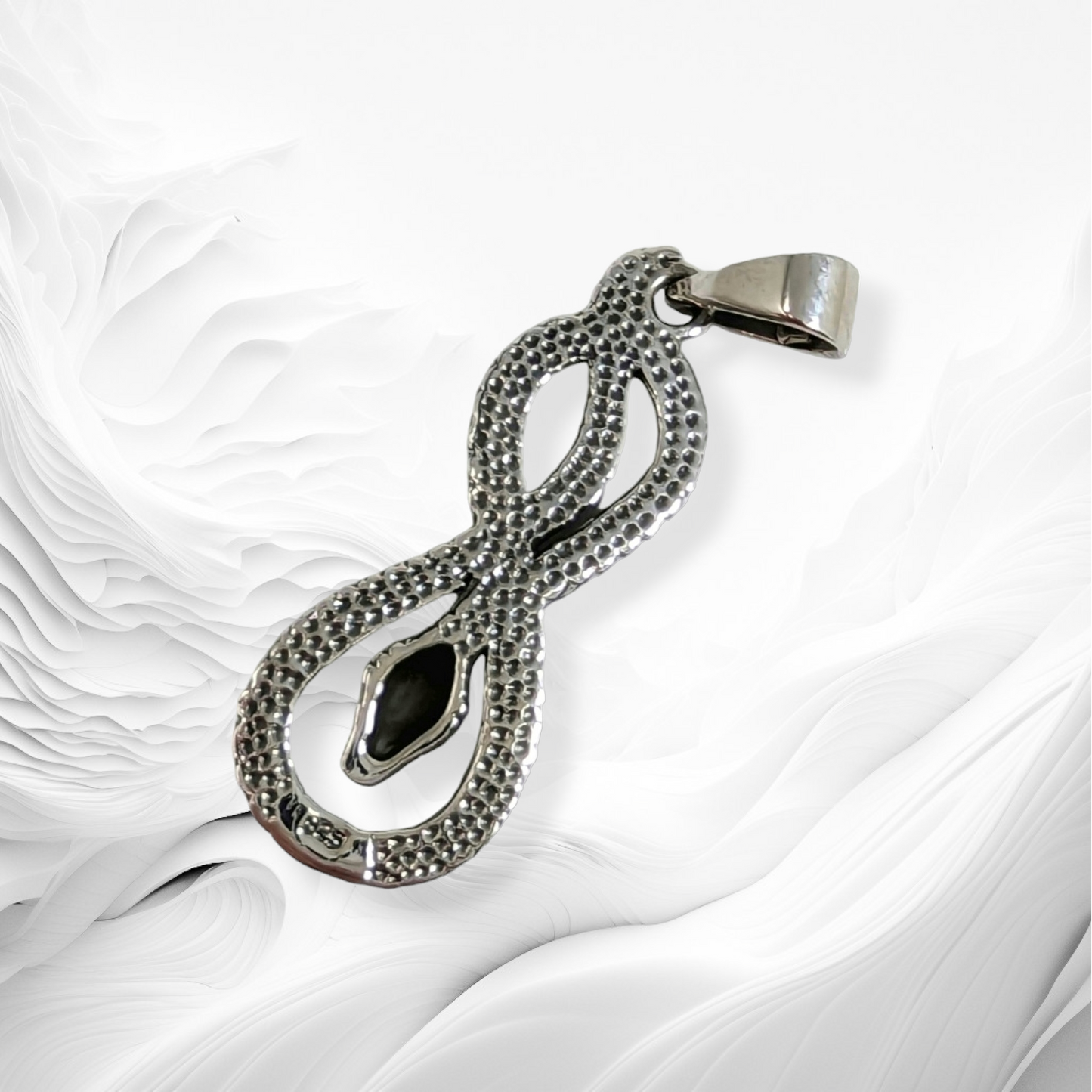 925 Sterling Silver Men's Pendant *Silver Snake Pendant