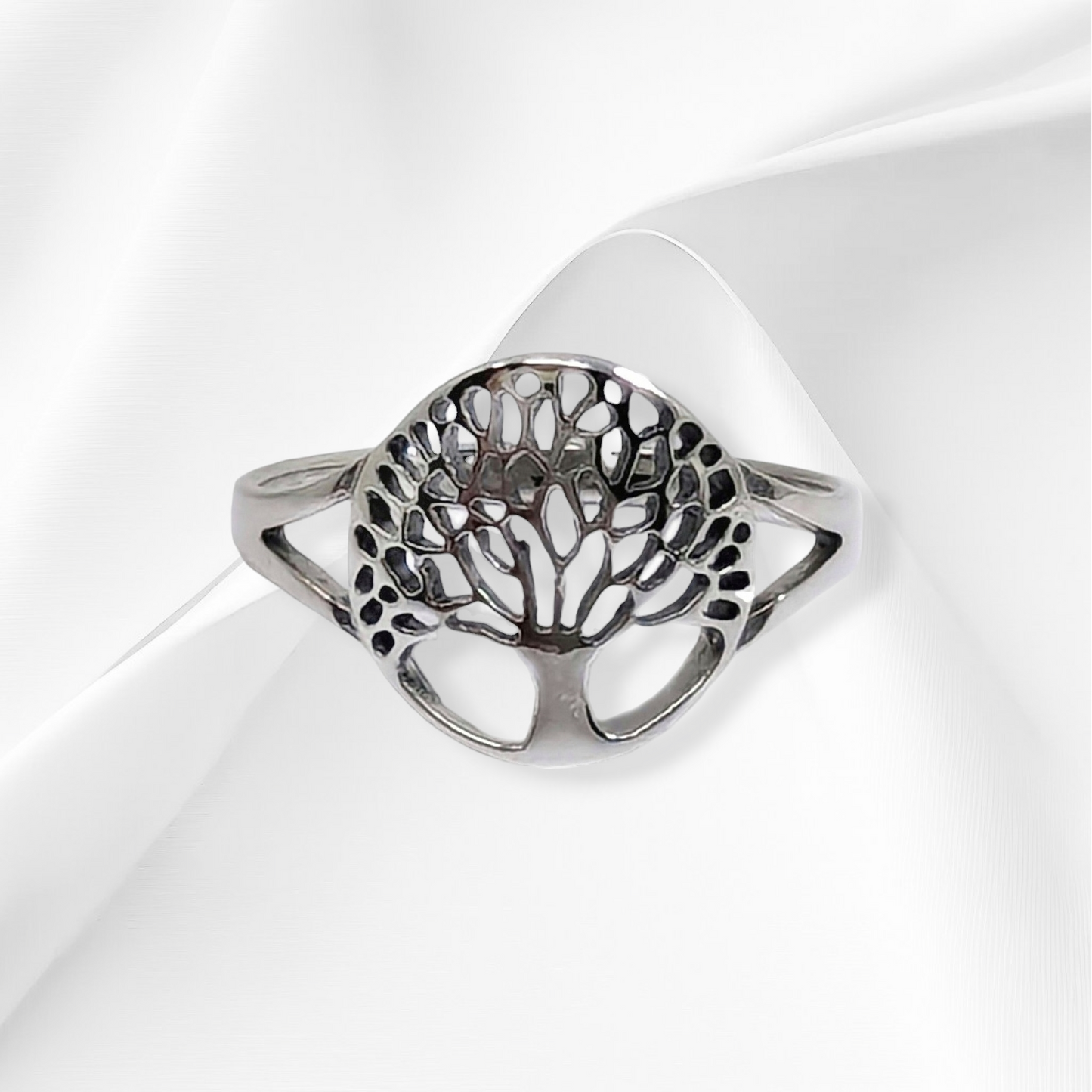 925 Sterling Silver Women's  Ring *Tree of Life Plain Silver Ring