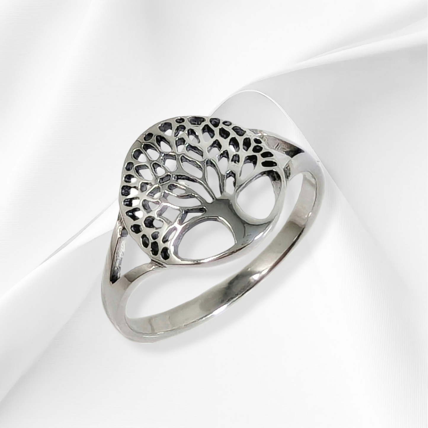 925 Sterling Silver Women's  Ring *Tree of Life Plain Silver Ring