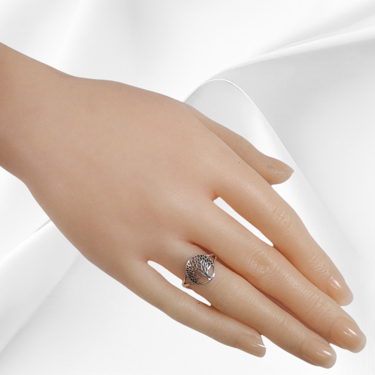 925 Sterling Silver Women's  Ring *Tree of Life Plain Silver Ring