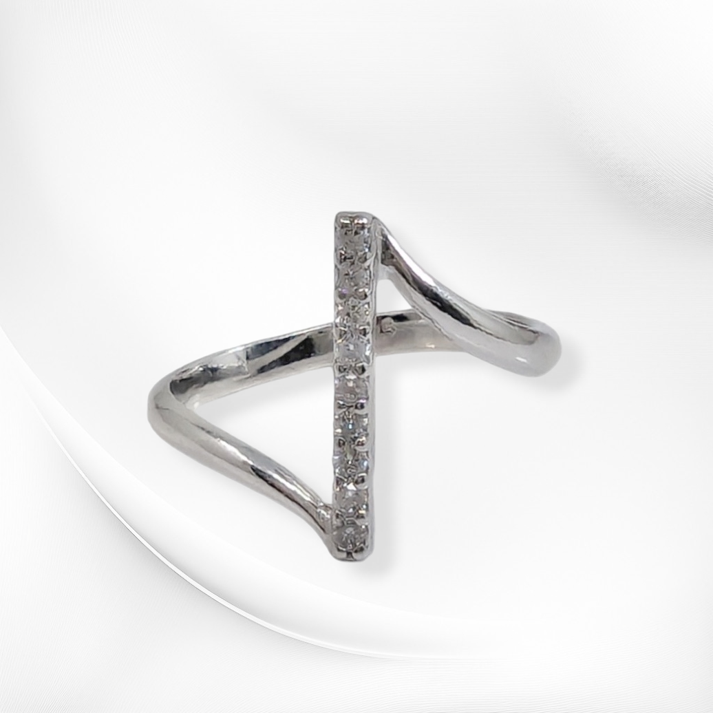 925 Sterling Silver Women's Ring with Cubic Zirconia Crystals