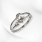 925 Sterling Silver Women's Ring with Cubic Zirconia Crystals *Moonstar Silver Ring