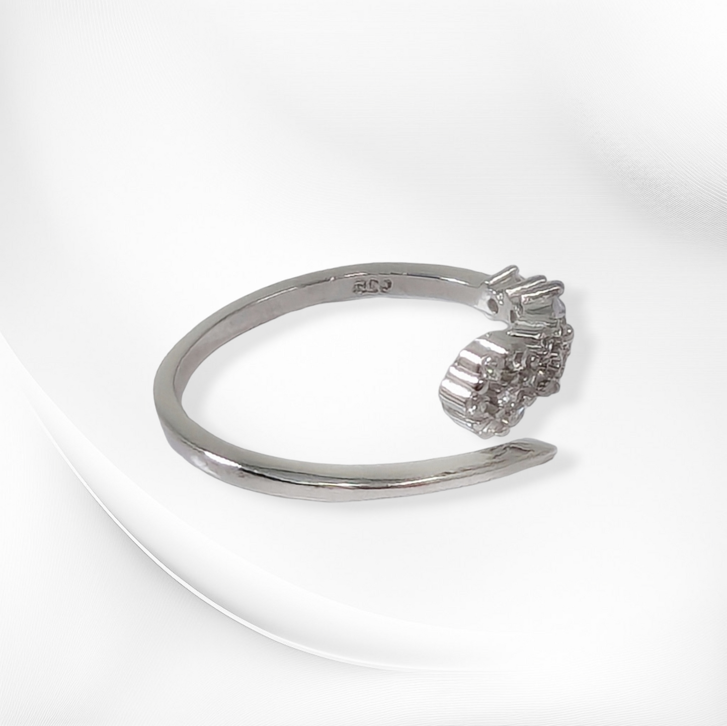 925 Sterling Silver Women's Ring with Cubic Zirconia Crystals