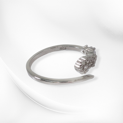 925 Sterling Silver Women's Ring with Cubic Zirconia Crystals