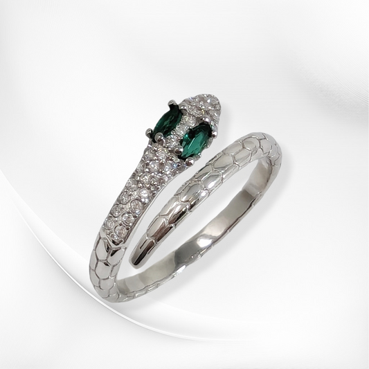 925 Sterling Silver Women's Ring with Cubic Zirconia Crystals