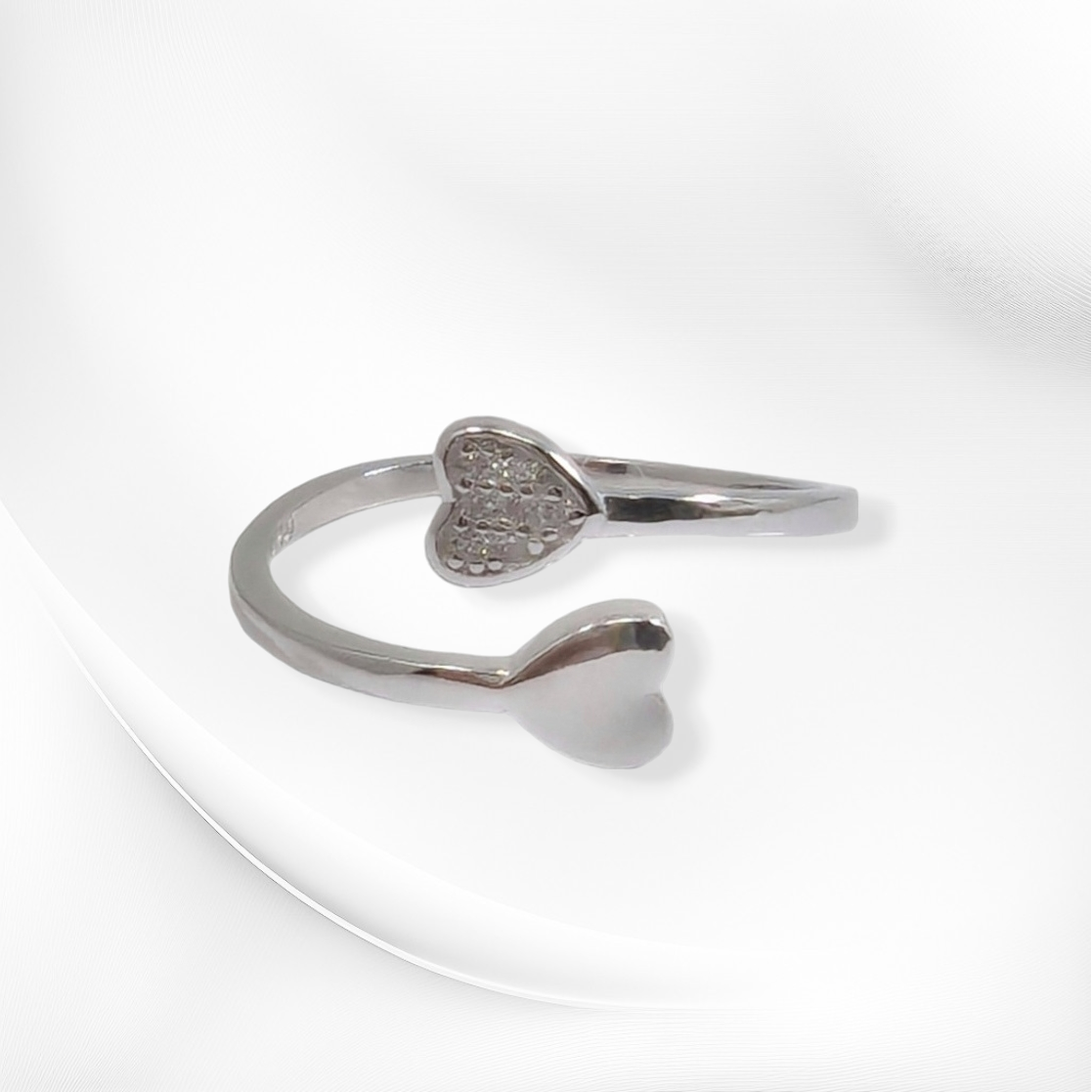 925 Sterling Silver Women's Ring with Cubic Zirconia Crystals