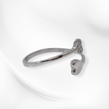 925 Sterling Silver Women's Ring with Cubic Zirconia Crystals