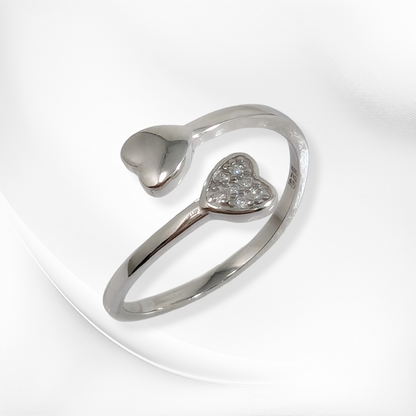 925 Sterling Silver Women's Ring with Cubic Zirconia Crystals