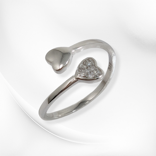 925 Sterling Silver Women's Ring with Cubic Zirconia Crystals