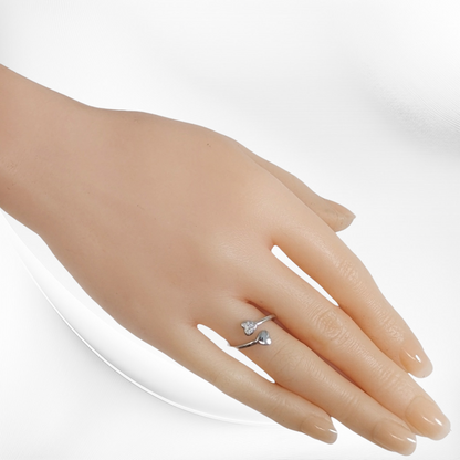 925 Sterling Silver Women's Ring with Cubic Zirconia Crystals