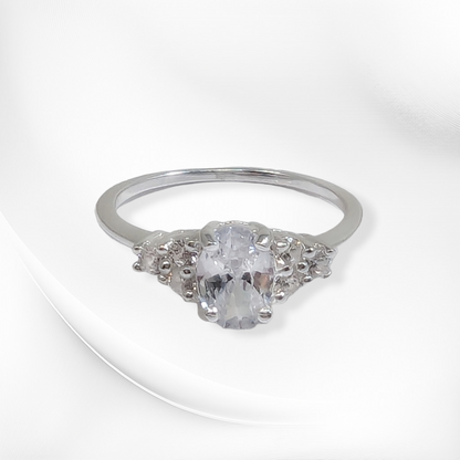 925 Sterling Silver Women's Ring with Cubic Zirconia Crystals