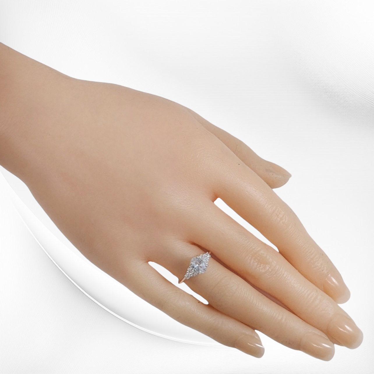 925 Sterling Silver Women's Ring with Cubic Zirconia Crystals