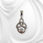 925 Sterling Silver Celtic Trinity Claddagh Women's Pendant