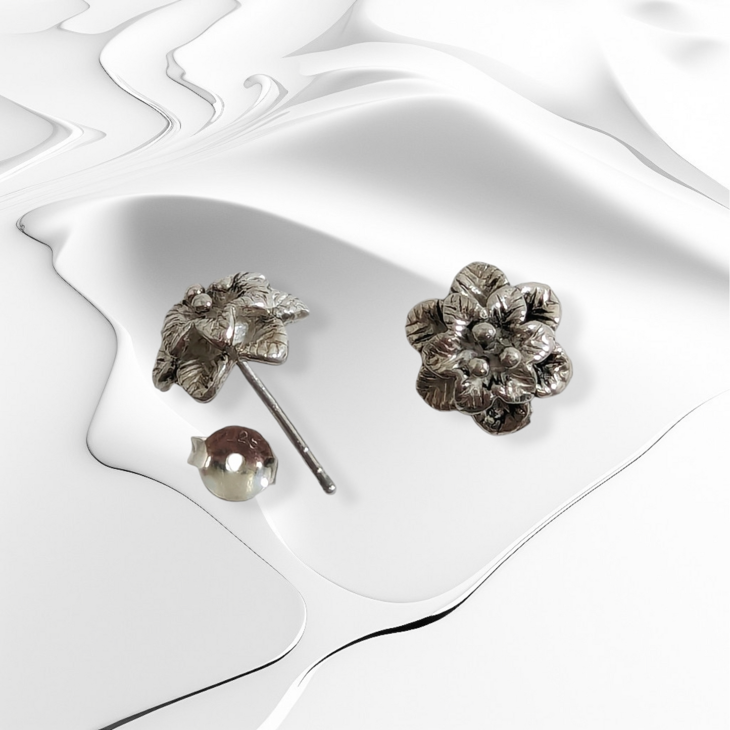 925 Sterling Silver Stud Earrings *Flowers Stud Earrings