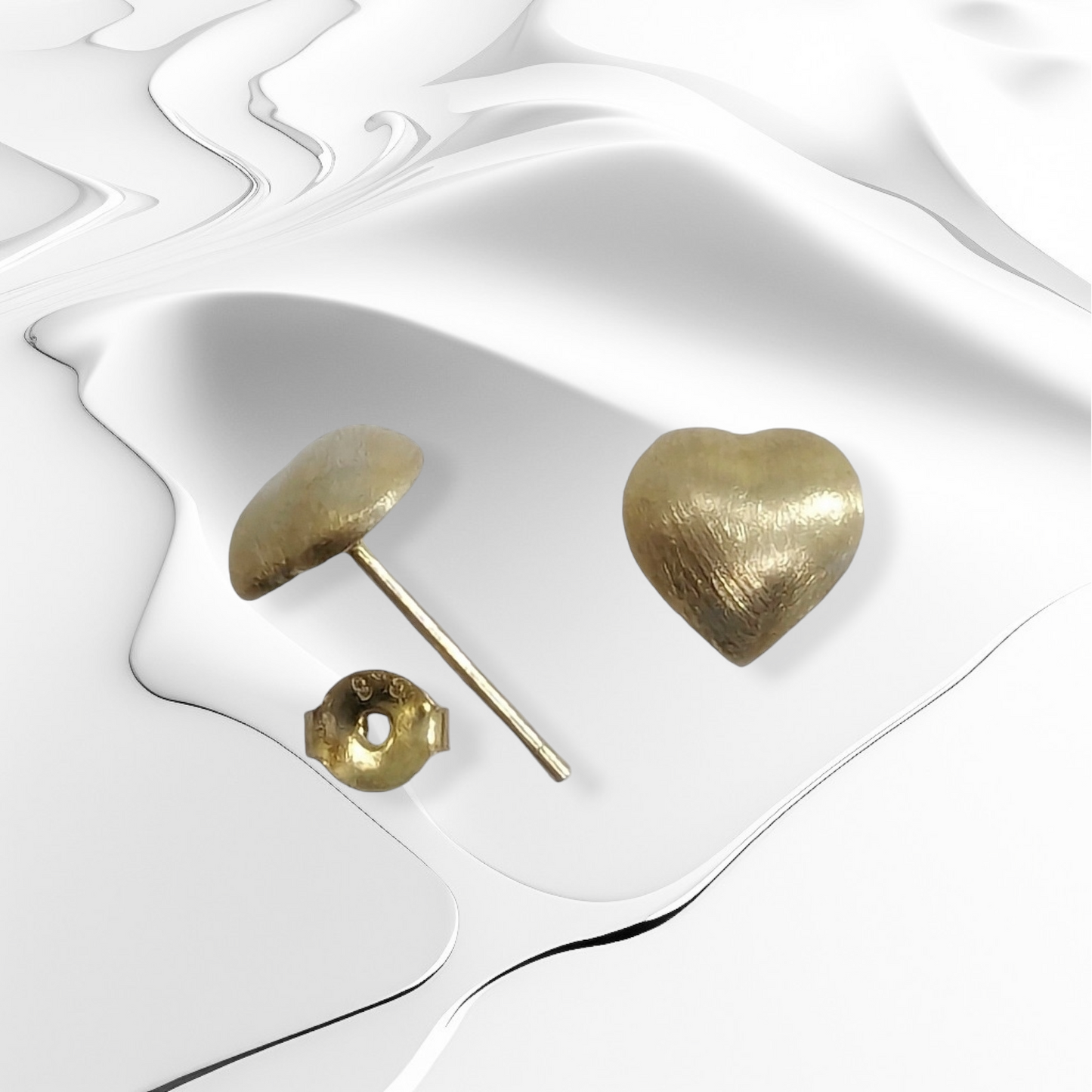 925 Sterling Silver Stud Earrings, 14K Gold plated