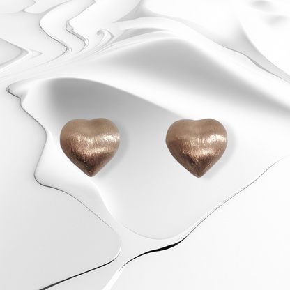 925 Sterling Silver Stud Earrings, 14K Rose Gold Gold plated