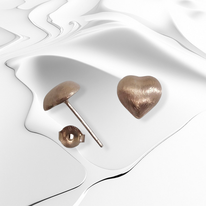 925 Sterling Silver Stud Earrings, 14K Rose Gold Gold plated