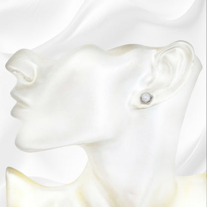 925 Sterling Silver Stud Earrings with Authentic Freshwater Pearls