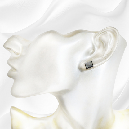 925 Sterling Silver Stud Earrings with Authentic Mother of Pearl *Abalone