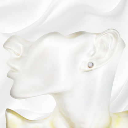 925 Sterling Silver Stud Earrings With Natural Pearl, 14K Rose Gold Plated