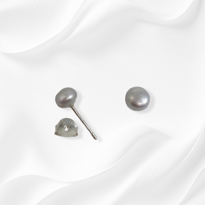 925 Sterling Silver Stud Earrings with Freshwater Pearls
